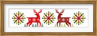 Framed Geometric Holiday Reindeer III