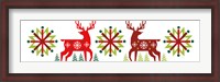 Framed Geometric Holiday Reindeer III