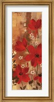 Framed Floral Symphony Red I