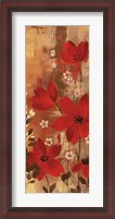 Framed Floral Symphony Red I