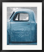 Framed Lets Go for a Ride II Vintage Blue