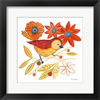 Orange Bird III Framed Print