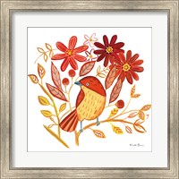 Framed Orange Bird II