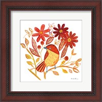 Framed Orange Bird II