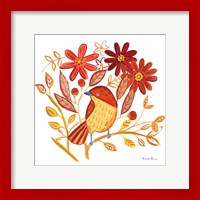 Framed Orange Bird II