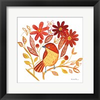 Framed Orange Bird II