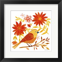 Orange Bird I Framed Print