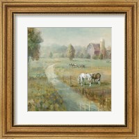 Framed Tranquil Farm Crop