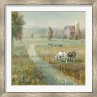 Framed Tranquil Farm Crop