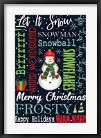 Framed Snowman Typography