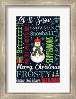 Framed Snowman Typography