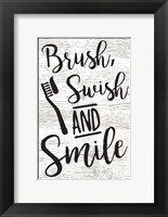 Framed Brush, Swish, Smile