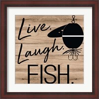Framed Live Laugh Fish