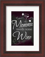 Framed Momma Needs Some Wine