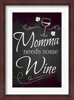 Framed Momma Needs Some Wine