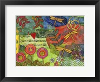 Framed Yellow Dragonflies