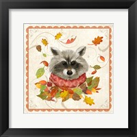 Framed 'Fall Raccoon' border=