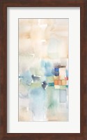 Framed Teal Abstract Panel I