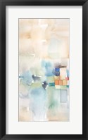 Teal Abstract Panel I Framed Print