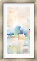 Framed Teal Abstract Panel II