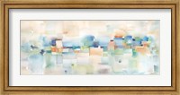 Framed Teal Abstract Horizontal