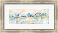 Framed Teal Abstract Horizontal