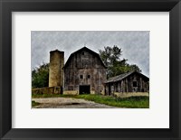 Framed Old Barn and Silo