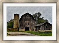 Framed Old Barn and Silo