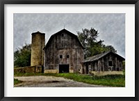 Framed Old Barn and Silo