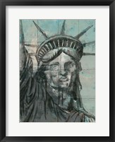 Framed Statue Of Liberty Charcoal