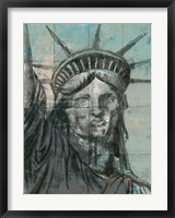 Framed Statue Of Liberty Charcoal