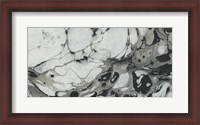 Framed Black and White Marble Panel Trio II