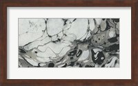 Framed Black and White Marble Panel Trio II