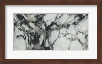 Framed Black and White Marble Panel Trio III