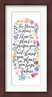 Framed Floral Bible Verse Panel I