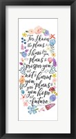 Framed Floral Bible Verse Panel I