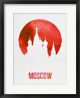 Framed Moscow Landmark Red