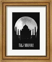 Framed Taj Mahal Landmark Black