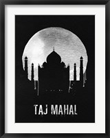 Framed Taj Mahal Landmark Black