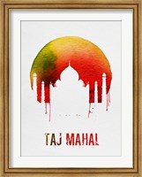 Framed Taj Mahal Landmark Red