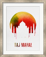 Framed Taj Mahal Landmark Red