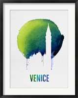 Framed Venice Landmark Blue