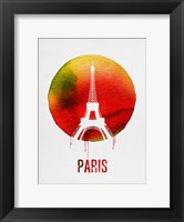 Framed Paris Landmark Red
