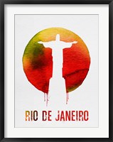 Framed Rio De Janeiro Landmark Red