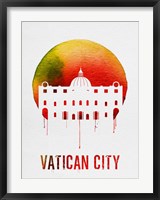 Framed Vatican City Landmark Red