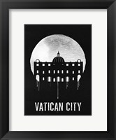 Framed Vatican City Landmark Black