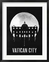 Framed Vatican City Landmark Black