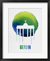 Framed Berlin Landmark Blue