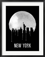 Framed New York Skyline Black