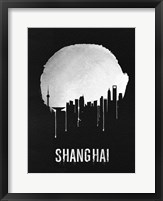 Framed Shanghai Skyline Black